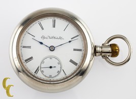 Silveroid Elgin Antique Open Face Pocket Watch Grade 96 Size 18 7 Jewel - $233.88