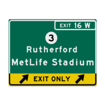 Replica MetLife Stadium New York Highway Metal Sign - £19.18 GBP+