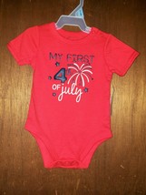 Celebrate! Patriotic Infant One-Piece Creeper - New - &quot;My First 4th of J... - $9.67