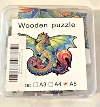 Rainbow Dragon Wooden Jigsaw Puzzles Challenging A5 NEW  17 Years and up - £12.67 GBP