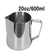 Coffee Frothing Jug Latte Art Milk Frother Pitcher Stainless Steel Measu... - £11.16 GBP+