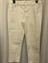 White House Black Market Women&#39;s Jeans White Slim Crop Size 14 NWT - £27.40 GBP