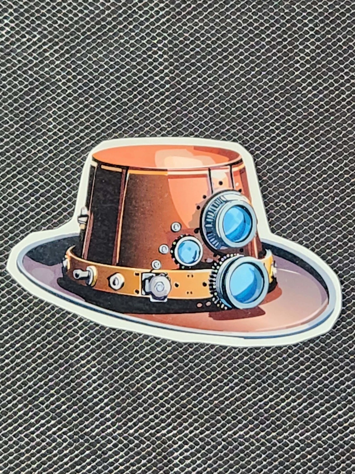 Steampunk Hat Sticker - $1.65