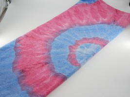Vintage DUNDEE Swirl Tie-dye Beach Bath Towel Unique Hippy Blue Pink - £27.41 GBP