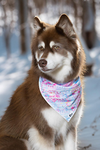 Tribal Elegance Dog Bandana in Pink and Blue - $23.95