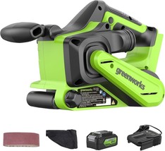 Greenworks 24V Brushless Cordless 3in. x 18in. Belt Sander Kit Battery +... - $102.68
