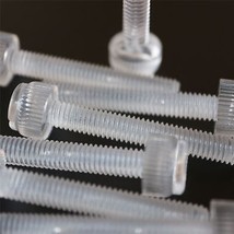 20 x Transparent Clear Plastic Acrylic Thumbscrews, slotted+knurled M6 x... - $11.18