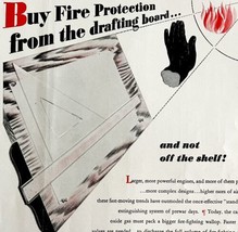 Kidde Fire Extinguishing System 1940s Advertisement Lithograph Draft Boa... - $39.99