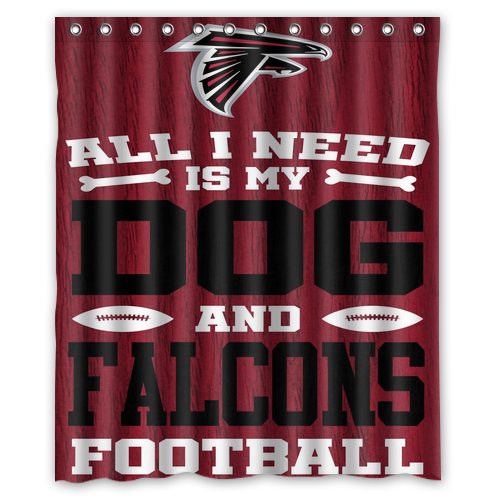 Rare!!! Atlanta Falcons Custom Waterproof Polyester Shower Curtain 4 Size Item image 4
