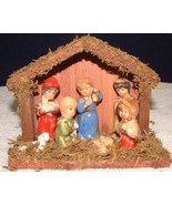 Christmas House Wood Stable Mini Nativity Multi-Colored Robed Child Figu... - €6,05 EUR