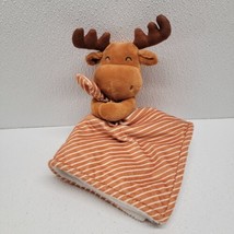 Just One You Carters Moose Security Blanket Baby Lovey Brown White Stripes - £19.65 GBP