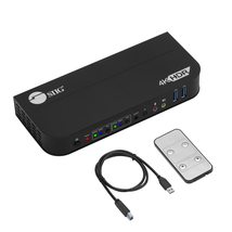 Siig 2-Port 4K Kvm Switch Hdmi With Remote Control, 1x Hdmi Output, 2X Usb 3.2 T - £131.65 GBP