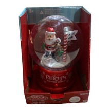 Gemmy Rudolph The Red-Nosed Reindeer Musical Plastic Waterless Snow Globe 5 Song - £25.58 GBP