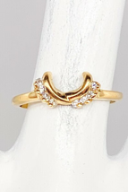 Round Cut Diamond Womens Enhancer Wrap Wedding Band Ring 14K Yellow Gold Plated - £97.22 GBP