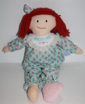 Eden Madeline Rag Doll 15&quot; Flowers PJs 1 Pink Slipper Soft Toy Cloth Plush 1996 - £15.88 GBP