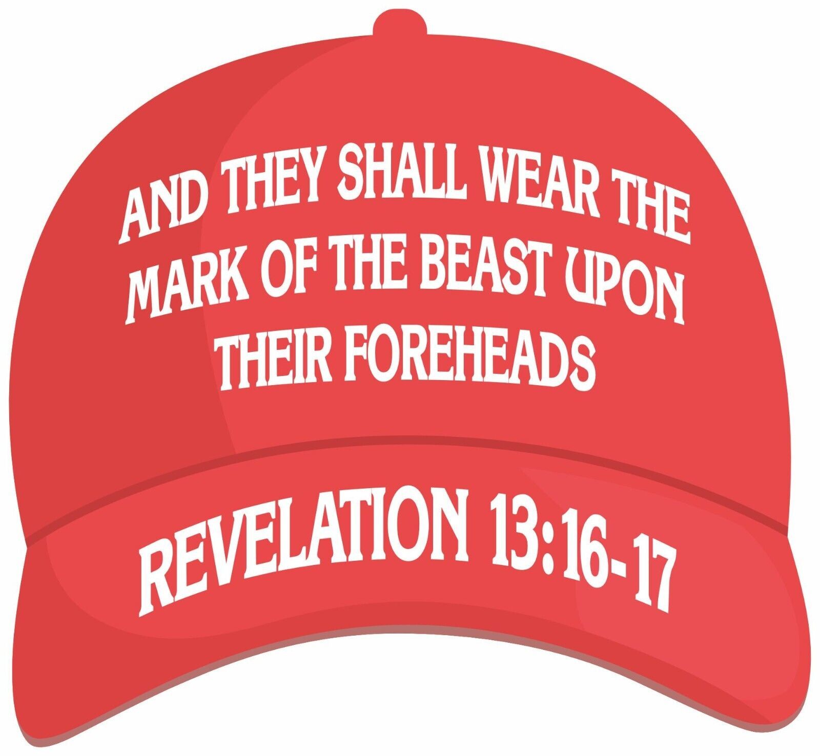 Mark of the Beast MAGA Hat Die Cut Decal, Funny, Liberal, FDT, Anti Trump - $3.22+