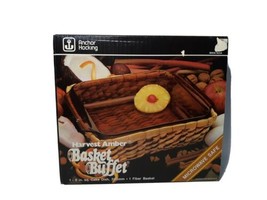Vtg Anchor Hocking Basket Buffet, 1.5 QT 8&quot; Square Casserole Cake Dish - £10.83 GBP
