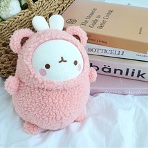 Molang Boucle Stuffed Animal Rabbit Plush Toy 9.8 inch Teddy Bear Costume (Pink)