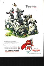 Texaco Dalmatian Ad (Gets rollin&#39; fast !) Circa 1953 Print Ad nostalgic b5 - $24.11