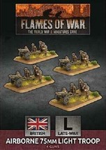 Flames of War Late War British Airborne 75mm Light Troop Four guns BBX50 - $59.99