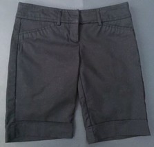 Kenar Black Bermuda Shorts Size 4 Walking Long Modest Inseam Cuffed Hem - £3.87 GBP