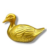 Vintage Miniature Solid Brass Duck Figurine Paperweight 2.5&quot; C17 - $18.99