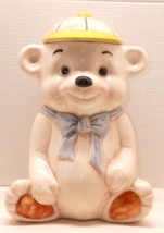 Vintage Treasure Craft USA Teddy Bear Baseball Cap Cookie Jar - £27.37 GBP