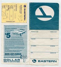 Eastern Airlines Ticket Jacket Boarding Pass Tickets &amp; Baggage Labels  - $27.72