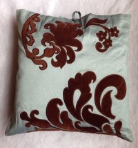 Throw PILLOW Custom Made Size: 18 x 18&quot; New SHIP FREE Teal Green / Brown Подушка - $79.00