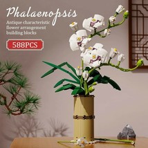 Bouquet Phalaenopsis Flowers Building Blocks Orchid Bricks Toys Home Dec... - £25.60 GBP