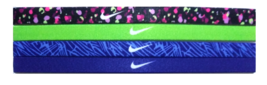 NEW Nike Girl`s Assorted All Sports Headbands 4 Pack Multi-Color #27 - £13.72 GBP