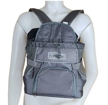 Outward Hound Dog Backpack Ripstop Pet Carrier Bag Padded Small Gray Cargo Pkts - $12.46