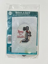 NMI Counted Cross Stitch a Card Craft Kits Small Fun KEEP IN TOUCH #2057... - $7.03