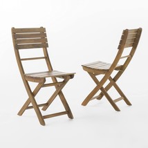 Christopher Knight Home Positano Outdoor Acacia Wood Foldable, Natural Stained - £119.89 GBP