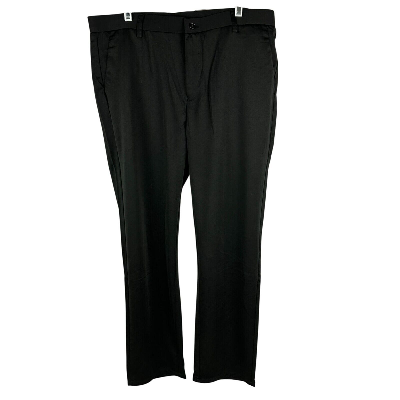 Mens Black Dress Pants XXL 93.5% Polyester &amp; 6.5% Spandex - $18.50