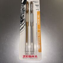 Zebra® Stick Gel Pen, gold, and silver Ink, Medium, 0.8 New!! - $12.73