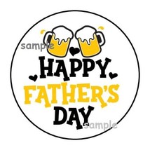 30 Happy Father&#39;s Day Beer Mugs Envelope Seals Labels Stickers 1.5&quot; Round - £5.98 GBP