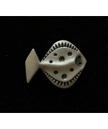 SWEDEN Modernist Pewter FISH Brooch Pin signed - 1 1/2 inches - Vintage - £21.46 GBP