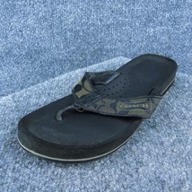 Coach Jolie Women Flip Flop Sandal Shoes Black Leather Size 6 Medium - £19.46 GBP