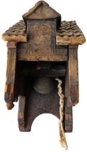 Very Old Miniature Bell Tower Wood w/ Ringing Bell Needs Repairs 6.75x3.... - £12.29 GBP