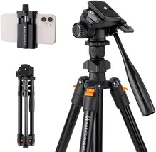 Kandf Concept 64 Inch/162 Cm Video Tripod, Lightweight Travel Tripod With 3-Way - £41.50 GBP