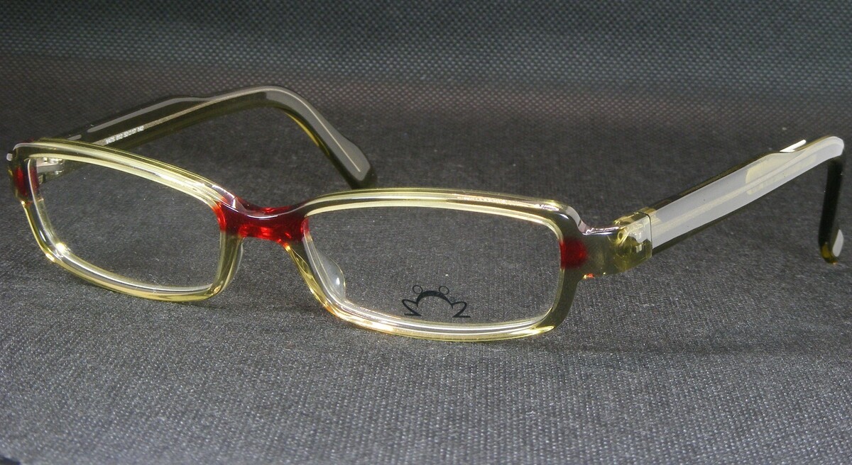 Eye&#39; Dc V475 012 Transparent Olive / Rouge Lunettes Cadre Eyedc 52-17-142mm - $115.66