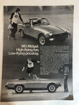 MG Midget Car Print Ad vintage B&amp;W 1977 pa6 - £6.24 GBP