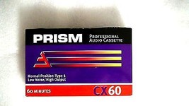 Prism Professional CX60  Blank Audio Cassette Tape, Brand New Sealed - $114.02 MXN