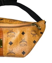 MCM Visetos Cognac Leather Fanny Pack Belt Bag Made in Korea image 4