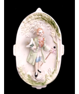 Occupied Japan Hand-Painted Colonial Man, Ceramic Wall Plaque      OBO - $16.00