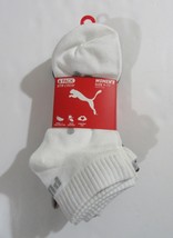 Puma Womens Quarter Crew Socks Black White and Grey Pack of 6 - $24.61 CAD