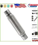 Durable 2.5&quot; ID Flex Pipe - 16&quot; Heavy Duty Stainless Steel for Exhaust S... - $922.97 MXN