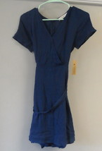 Rokoko Women&#39;s Short Sleeve Dress Zipper Back R68363-2 Indigo Size Small - £11.34 GBP