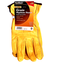 Work Gloves - HandMaster Premium Leather Grain Keystone Thumb XXXLarge Gloves - £11.73 GBP